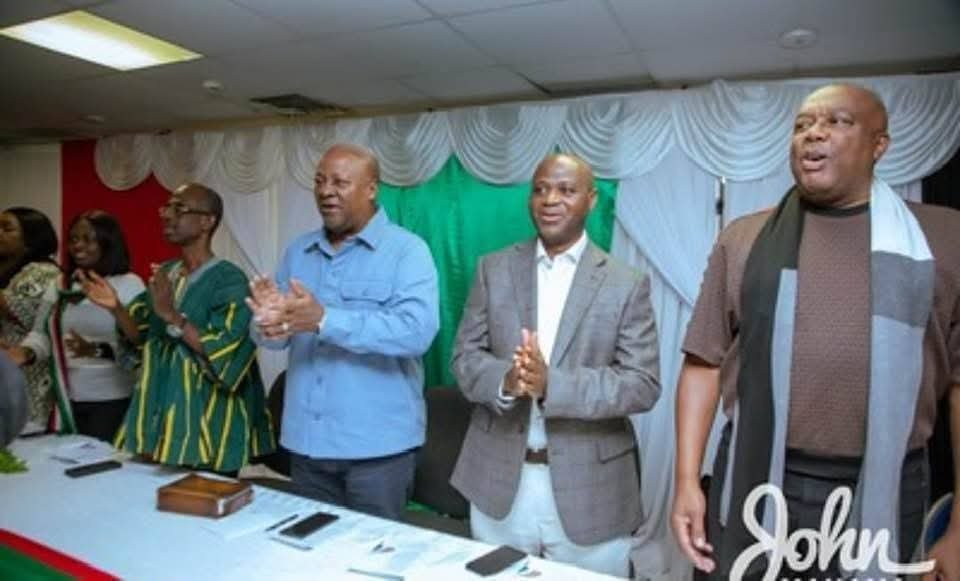 Alhaji Alhassan Mbalba with President John Mahama, Vice President Jane Naana Opoku-Agyemang, and Chairman Johnson Asiedu Nketiah